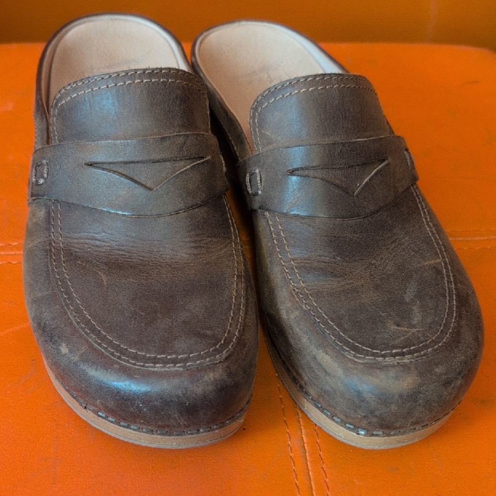 Dansko Brown Leather Mules